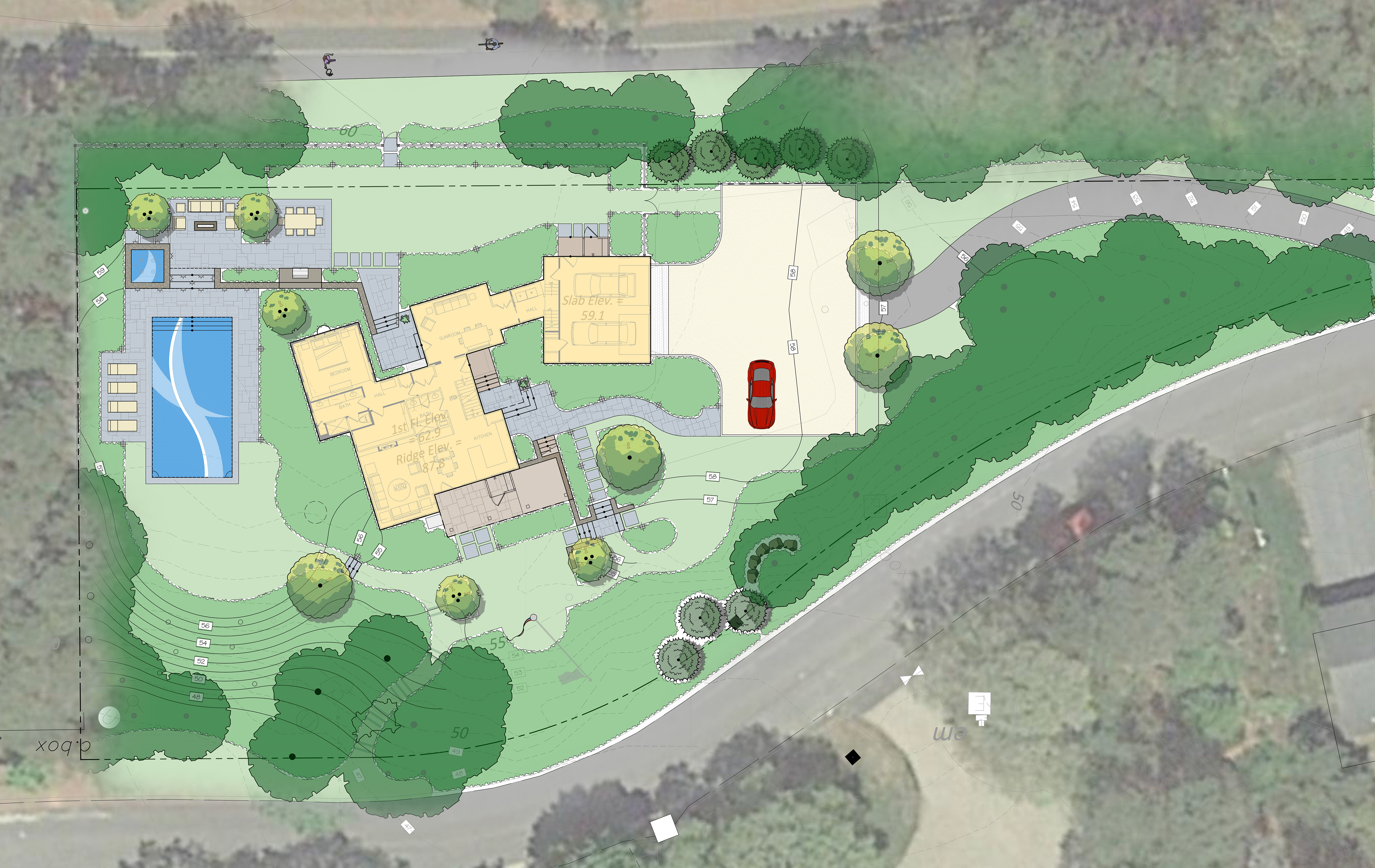 rendering of bike path site plan